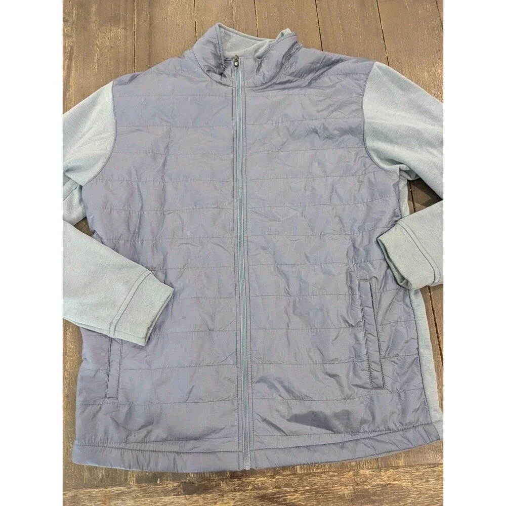 Footjoy Jacket Mens Medium Full Zip Hybrid Puffer Golf Performance Fleece Lining